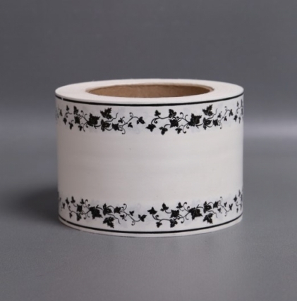 Лента простая (8см*50м) мелкий лист P840 БЕЛЫЙ