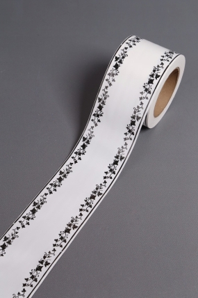 Лента простая (8см*50м) мелкий лист P840 БЕЛЫЙ