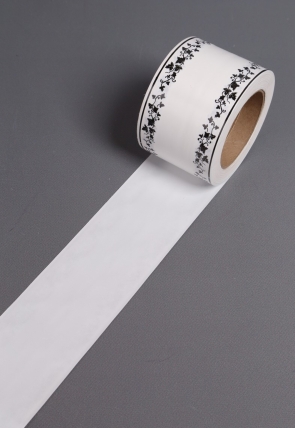 Лента простая (8см*50м) мелкий лист P840 БЕЛЫЙ