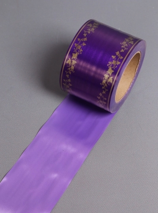 Лента простая (8см*50м) мелкий лист P844 ФИОЛЕТОВЫЙ
