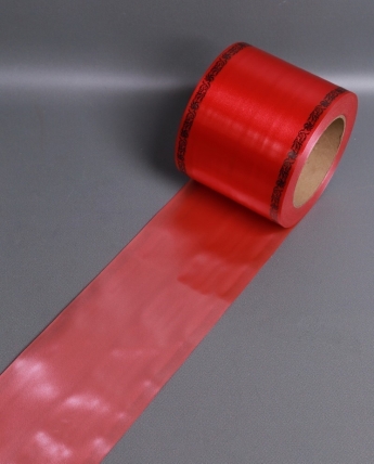 Лента простая (10см*50м) С дубками по краям P1002 КРАСНЫЙ