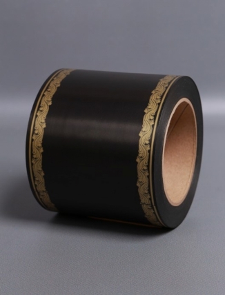 Лента простая (10см*50м) С дубками по краям P1003 ЧЕРНЫЙ