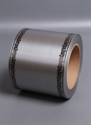 Лента простая (10см*50м) С дубками по краям P1004 СЕРЫЙ