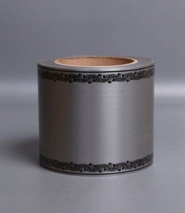 Лента простая (10см*50м) С дубками по краям P1004 СЕРЫЙ