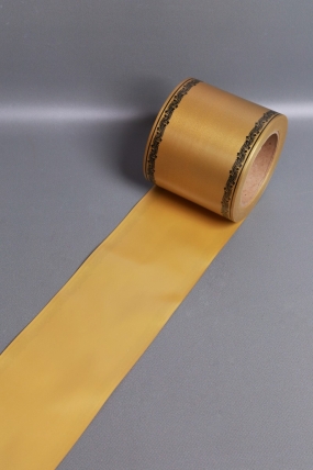 Лента простая (10см*50м) С дубками по краям P1006 БРОНЗОВЫЙ