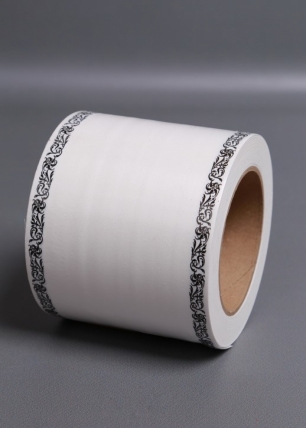 Лента простая (10см*50м) С дубками по краям P1009 БЕЛЫЙ