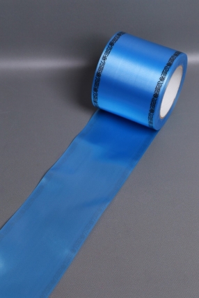 Лента простая (10см*50м) С дубками по краям P1011 СИНИЙ