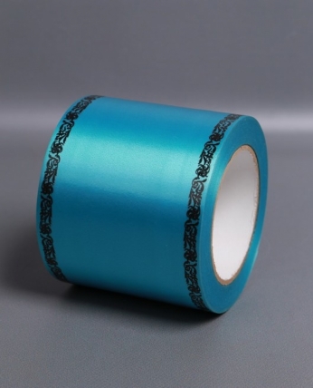 Лента простая (10см*50м) С дубками по краям P1013 ГОЛУБОЙ
