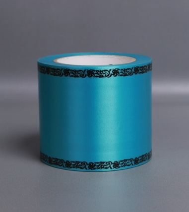 Лента простая (10см*50м) С дубками по краям P1013 ГОЛУБОЙ