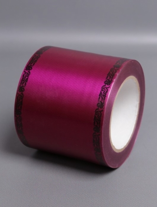 Лента простая (10см*50м) С дубками по краям P1014 ВИШНЕВЫЙ