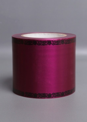 Лента простая (10см*50м) С дубками по краям P1014 ВИШНЕВЫЙ