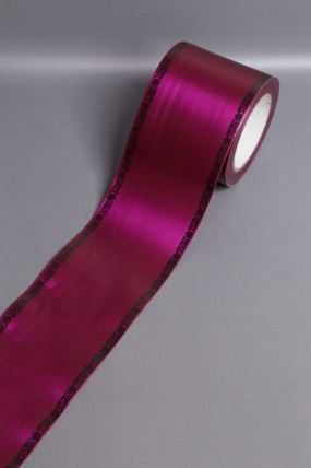 Лента простая (10см*50м) С дубками по краям P1014 ВИШНЕВЫЙ