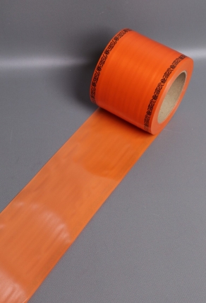 Лента простая (10см*50м) С дубками по краям P1015 ОРАНЖЕВЫЙ