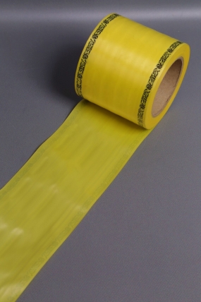 Лента простая (10см*50м) С дубками по краям P1016 ЖЕЛТЫЙ