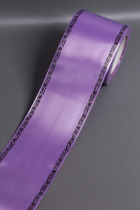 Лента простая (10см*50м) С дубками по краям P1019 СИРЕНЕВЫЙ