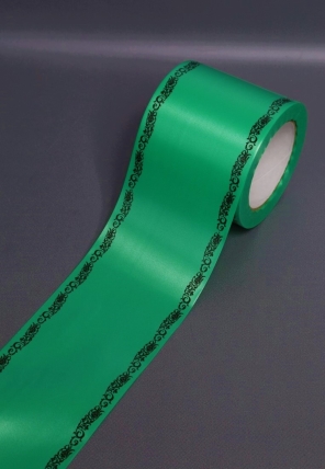 Лента простая (10см*50м) С дубками по краям P1010 ЗЕЛЕНЫЙ