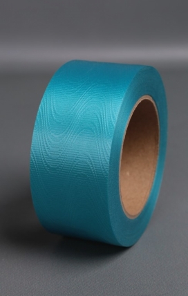 Лента простая (5см х 50ярд) Однотонная тиснение дерево P553 ГОЛУБОЙ