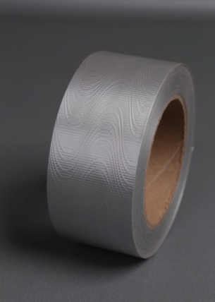 Лента простая (5см х 50ярд) Однотонная тиснение дерево Р561 СЕРЫЙ