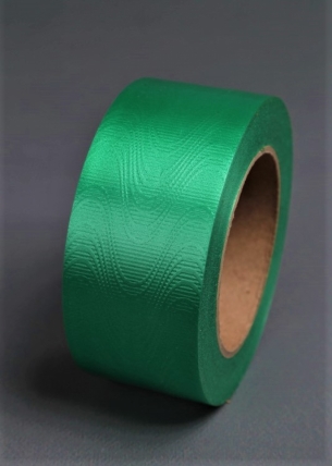 Лента простая 5х50ярд "Тиснение дерево" Зелёный