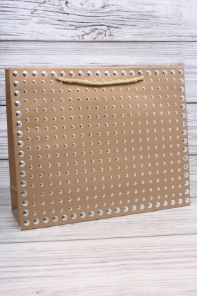 Сумка Люкс Точка серебро 26*32*12  на золоте L640