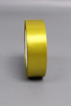 Лента атлас 2,5см*25ярд оливковый (175) 0354Н