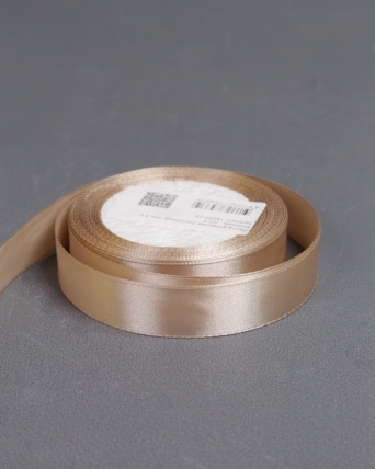 Лента атласная 2см*25ярд  кофе с молоком   (Н) К