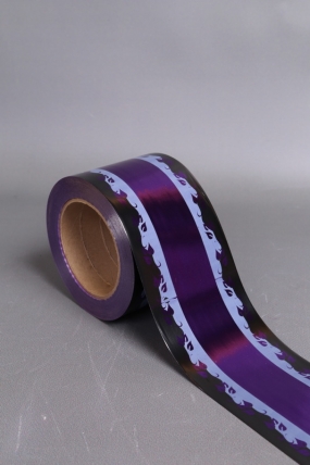 Лента металл с рисунком 8см*50ярд МР805 ФИОЛЕТОВЫЙ