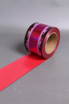 Лента металл с рисунком 8см*50ярд МР806 МАЛИНОВЫЙ