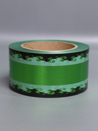Лента металл с рисунком (6см*50ярд) МР603 зелёный