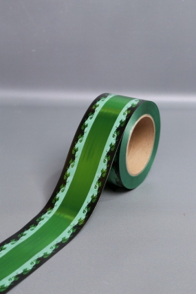 Лента металл с рисунком (6см*50ярд) МР603 зелёный