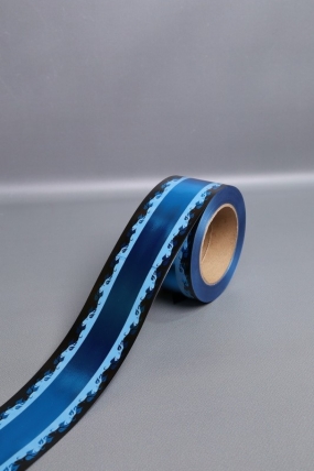 Лента металл с рисунком 6см*50ярд МР604 синий