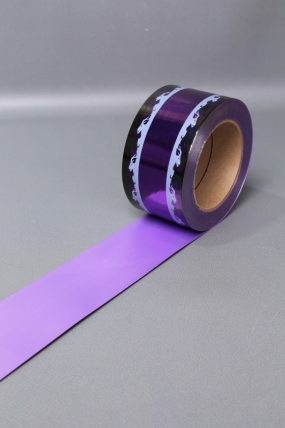 Лента металл с рисунком 6см*50ярд МР605 фиолетовый