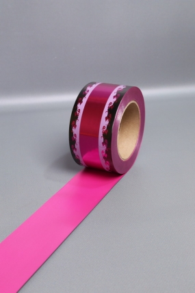 Лента металл с рисунком 6см*50ярд МР606 малиновый