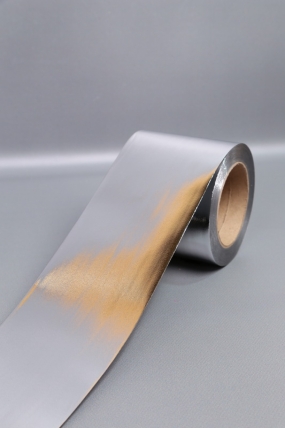 Подарочная Декоративная Лента металлизированная (10см х 50ярд) - M1044 СЕРЕБРО