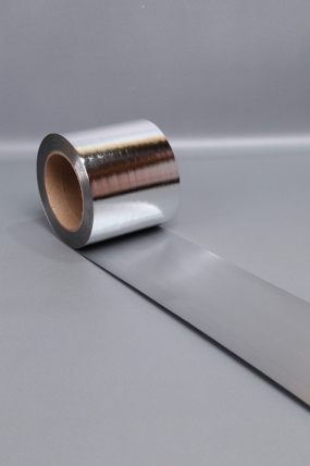 Подарочная Декоративная Лента металлизированная (10см х 50ярд) - M1044 СЕРЕБРО