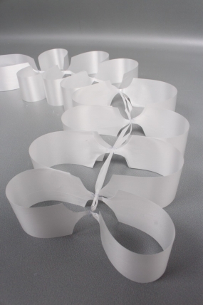 Бант-шар 50 мм, диаметр 19 см, белый 2343М