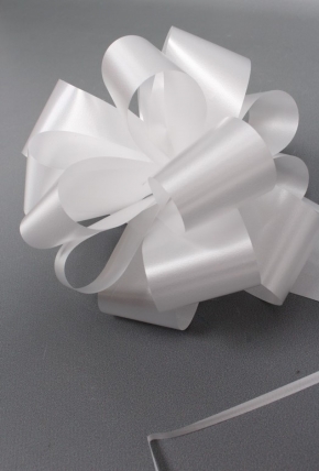 Бант-шар 50 мм, диаметр 19 см, белый 2343М