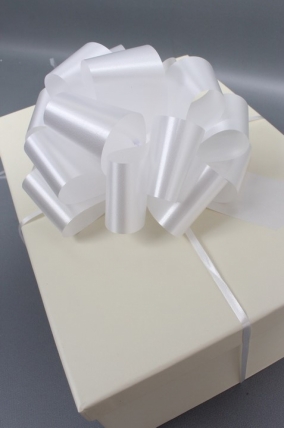 Бант-шар 50 мм, диаметр 19 см, белый 2343М