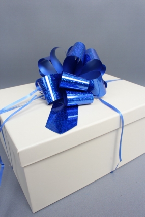 Бант-шар 5см  голография синий   1шт