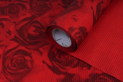 Бумага  рифлен. в рул. Розы красные  50см*10м 131210-50/10,,600734