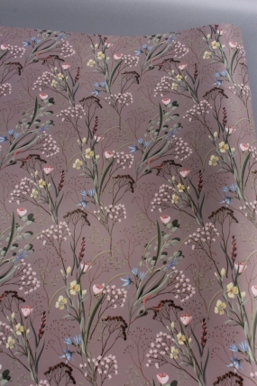 Бумага упаковочная "Цветы" 80г/м2, 70х100см, 10 листов/рулон  5870М