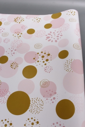 Бумага упаковочная "Круги" 80г/м2, 70х100см, 10 листов/рулон  5856М