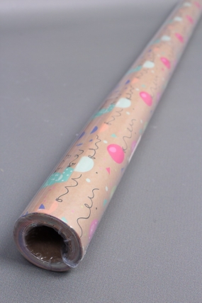 Бумага упаковочная "Воздушные шарики" 80г/м2, 70х100см, 10 листов/рулон 5900М