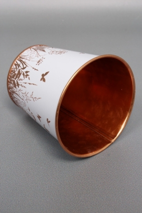 Декоративное кашпо "Бабочки в саду" D10XH10CM B:D7.5CM, металл  8025М