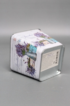 Декоративное кашпо "Букет лаванды" 9.5X9.5XH9CM. металл  0615М