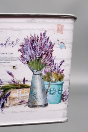 Декоративное кашпо "Букет лаванды" 9.5X9.5XH9CM. металл  0615М