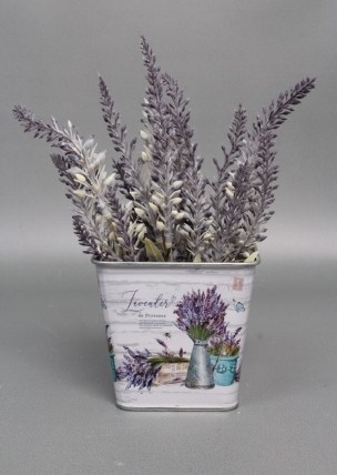 Декоративное кашпо "Букет лаванды" 9.5X9.5XH9CM. металл  0615М