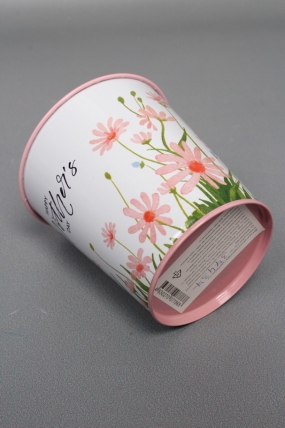 Декоративное кашпо "Цветущая милость " D10XH10 см B:D7.5 см, 1 шт.  7868М