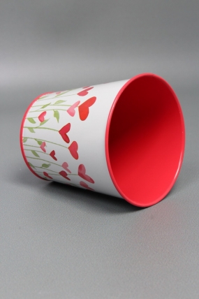 Декоративное кашпо "Цветущие сердца" D10XH10CM B:D7.5CM, металл  7998М