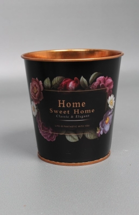 Декоративное кашпо "Дом милый дом" 9.8XH10CM/B7.5 (матовый финиш), металл  8097М